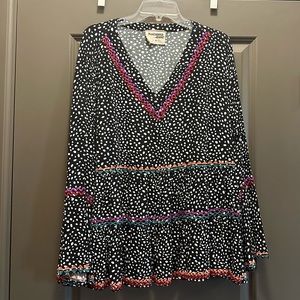 Savanna Jane 1X Blouse w/ Embroidery